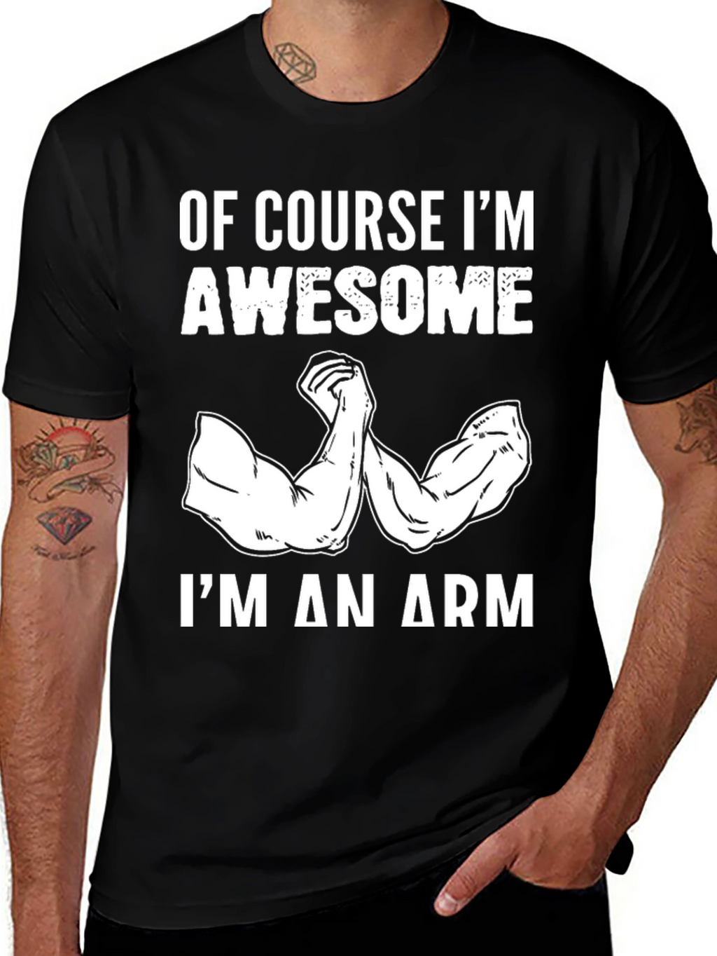 Awesome Arm Black T-Shirt