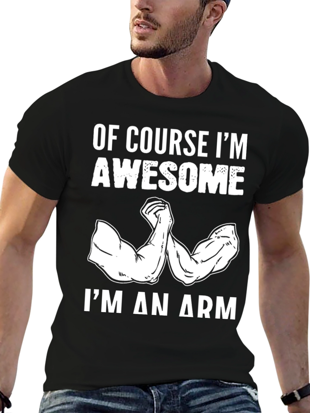 Awesome Arm Black T-Shirt