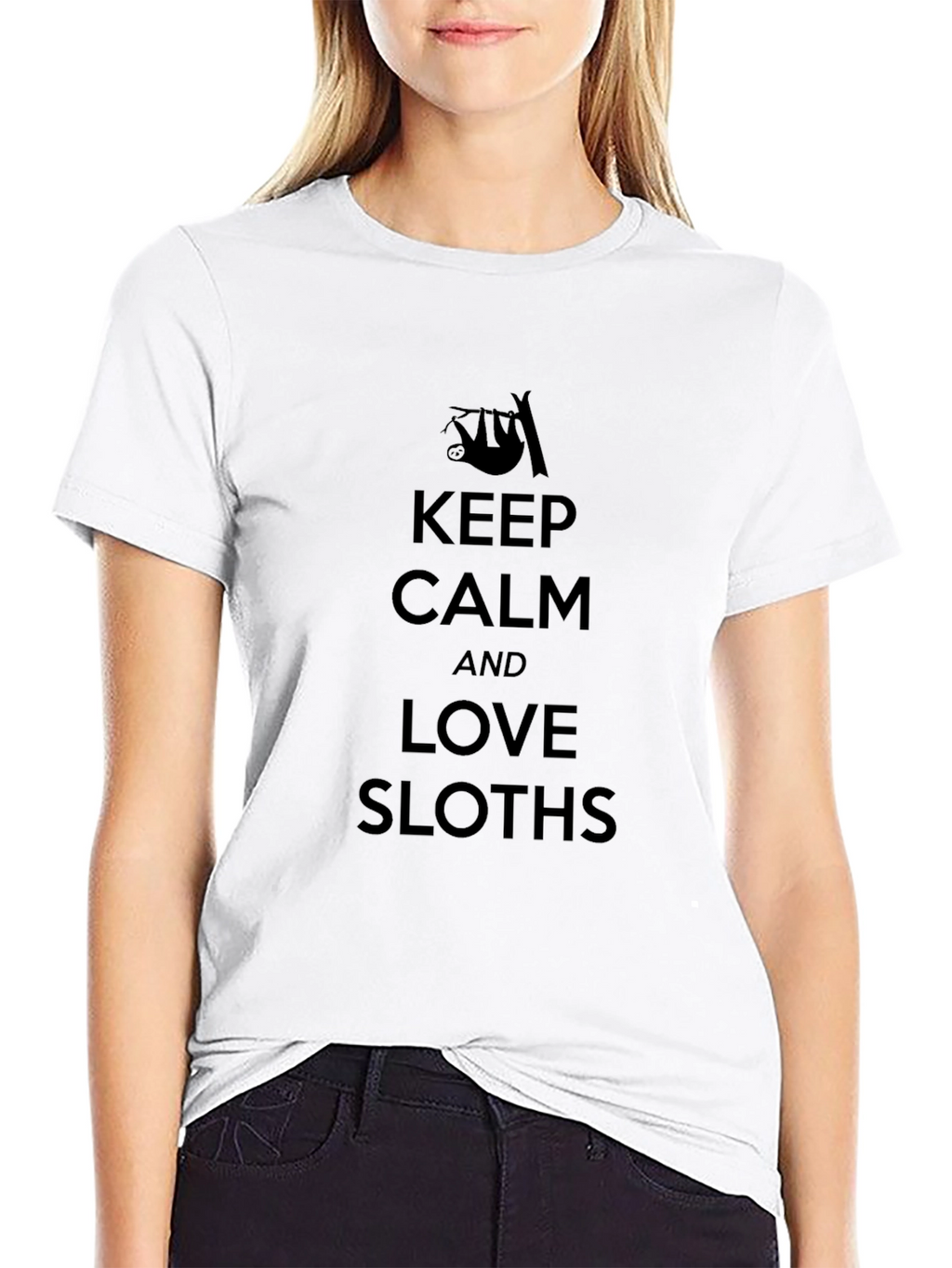 Keep Calm and Love Sloths Graphic T-Shirt