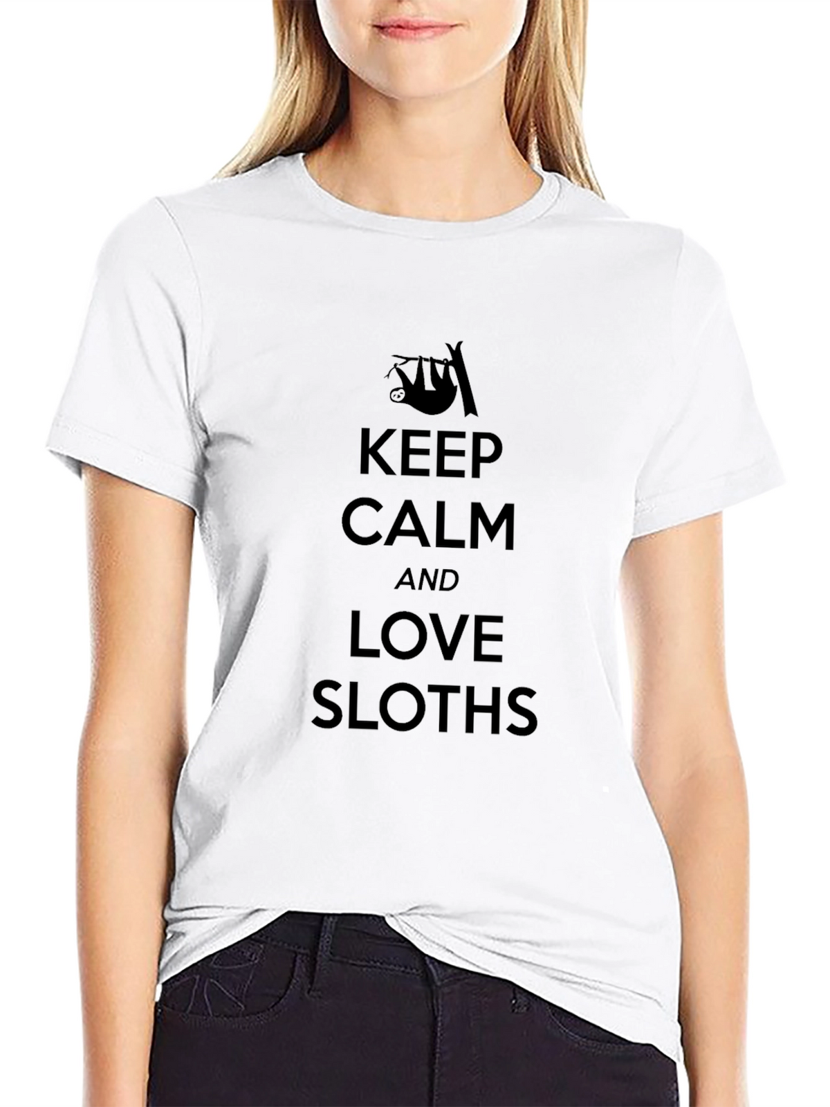 Keep Calm and Love Sloths Graphic T-Shirt