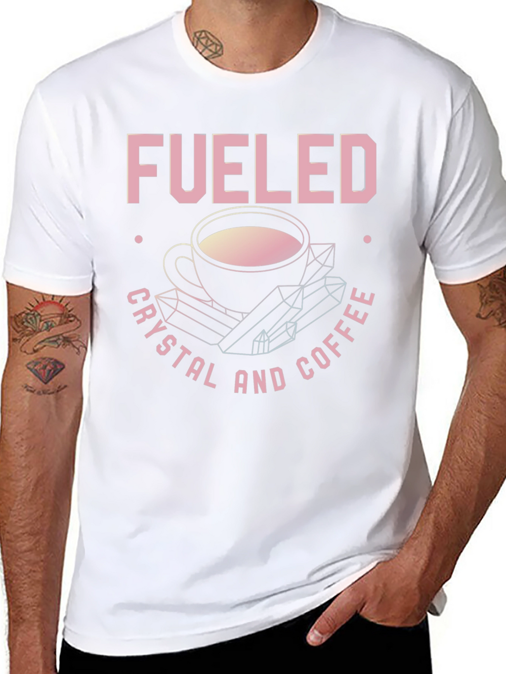 Fueled By Crystals and Coffee Graphic Tee