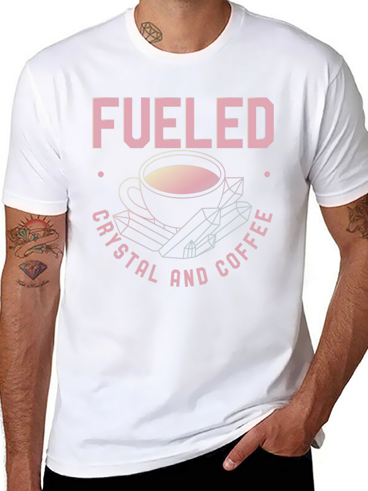 Fueled By Crystals and Coffee Graphic Tee