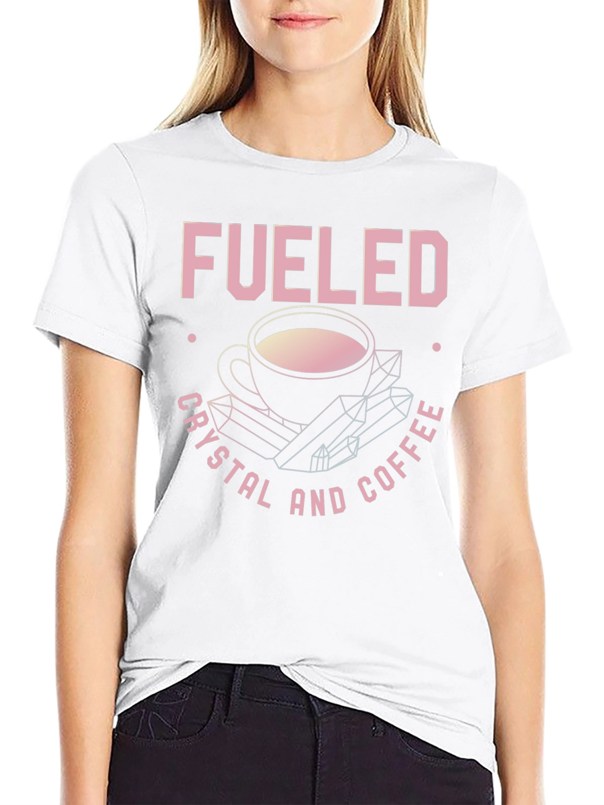 Fueled By Crystals and Coffee Graphic Tee