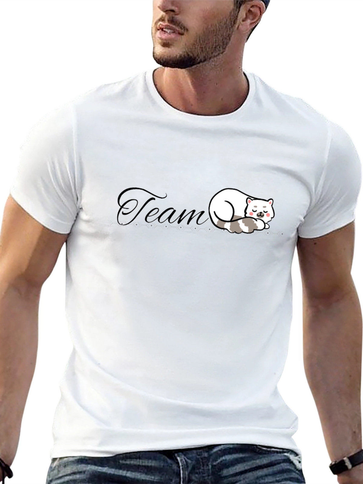 Team Cat Nap Black T-Shirt - Soft & Comfy