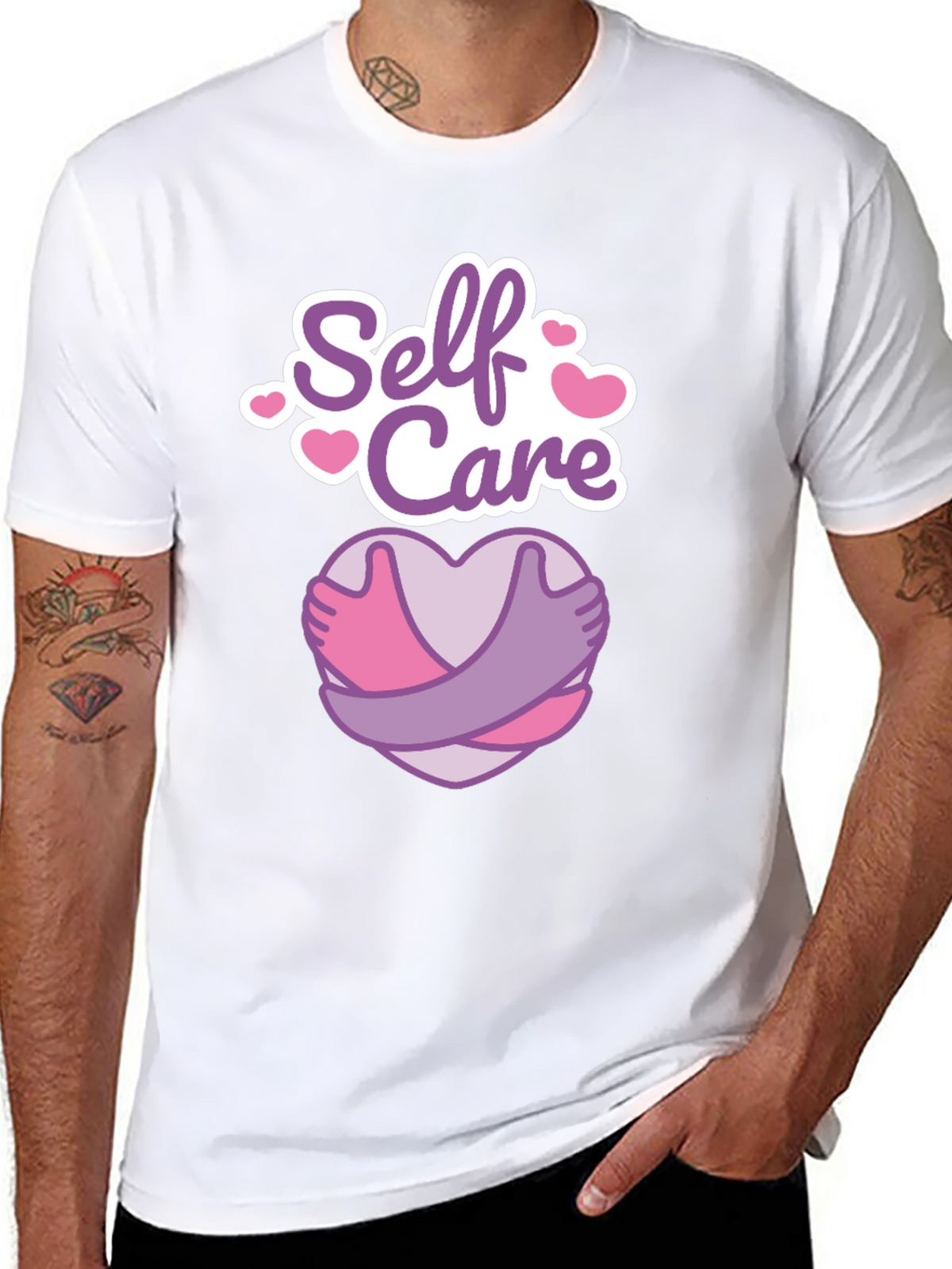 Self Care Heart Hug Graphic Tee