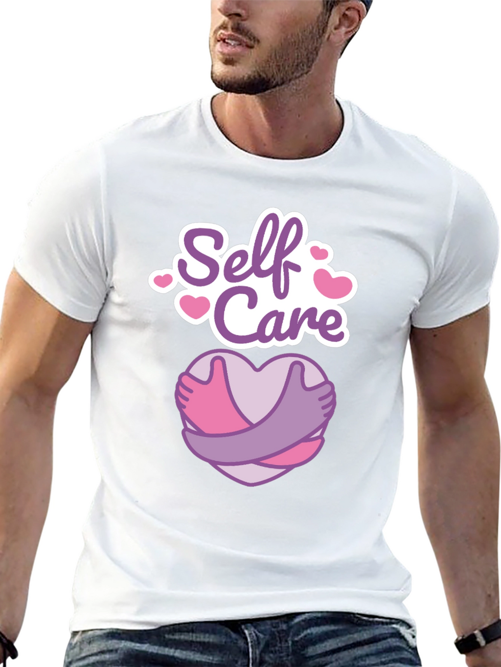 Self Care Heart Hug Graphic Tee