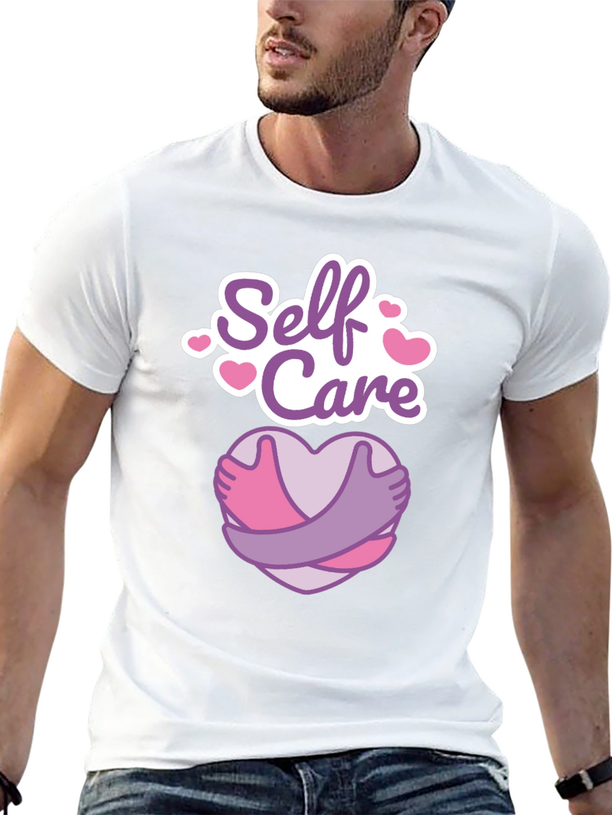Self Care Heart Hug Graphic Tee
