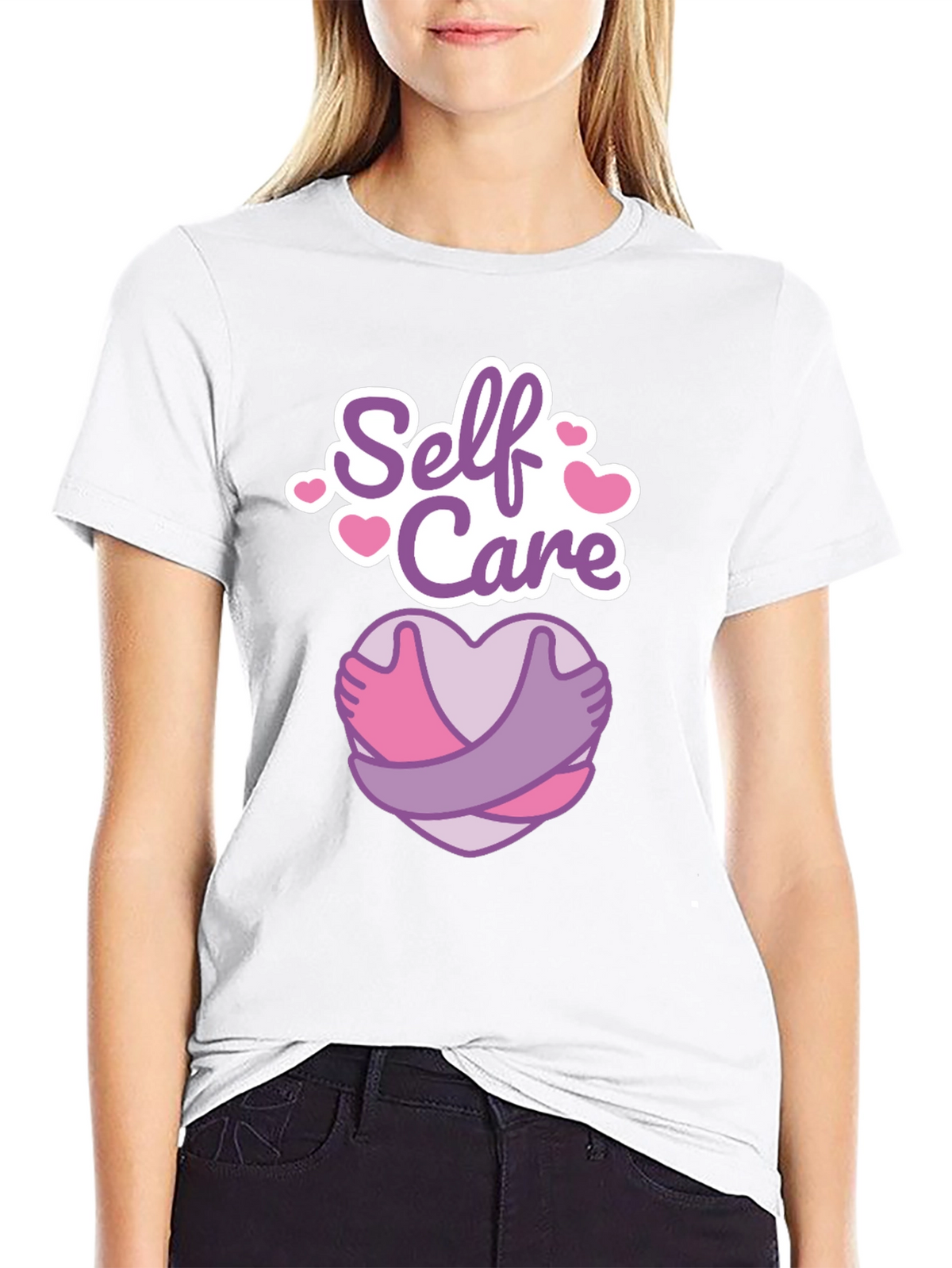 Self Care Heart Hug Graphic Tee