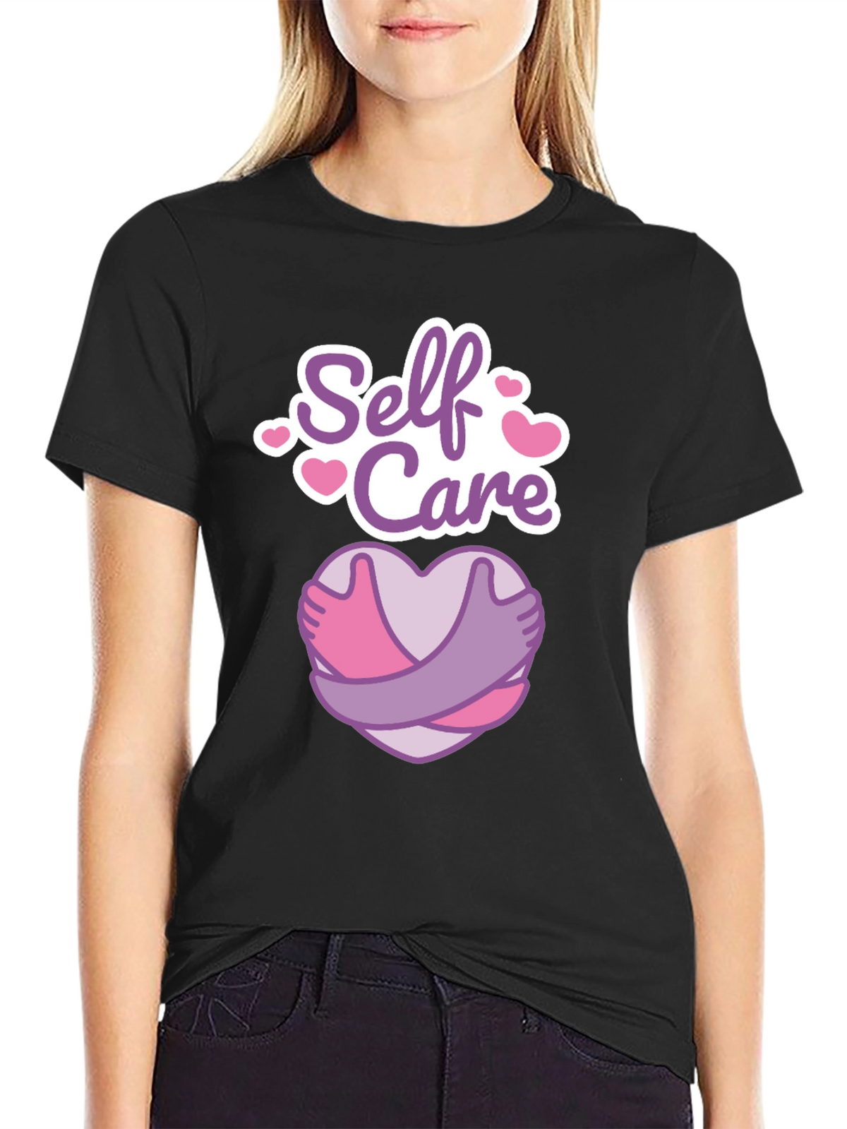 Self Care Heart Hug Graphic Tee