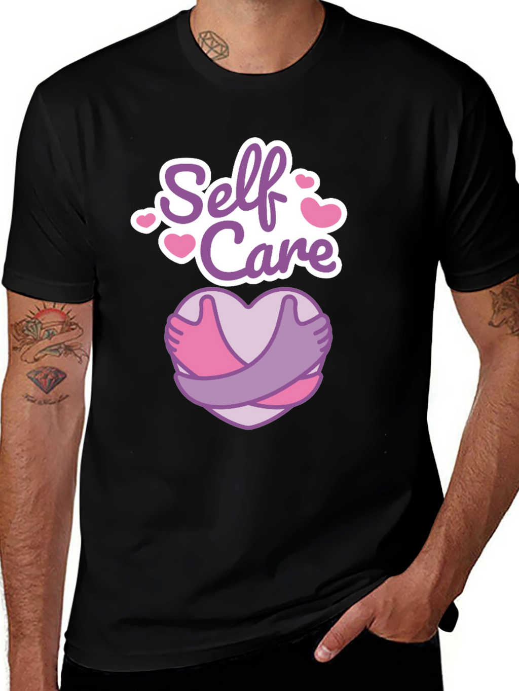 Self Care Heart Hug Graphic Tee
