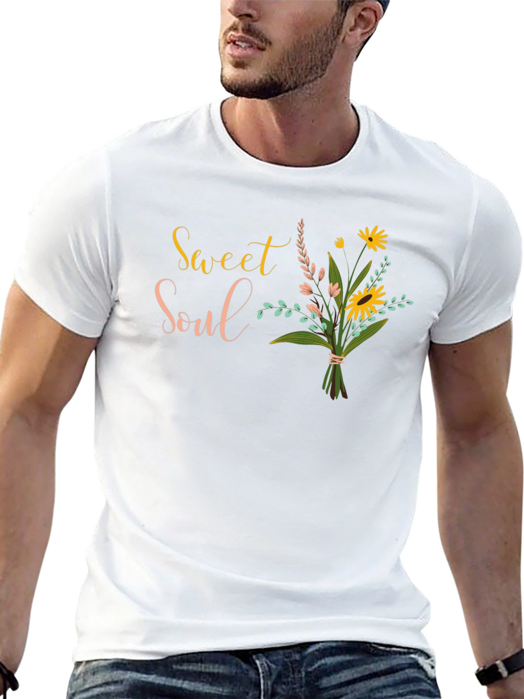 Sweet Soul Floral Graphic Black T-Shirt