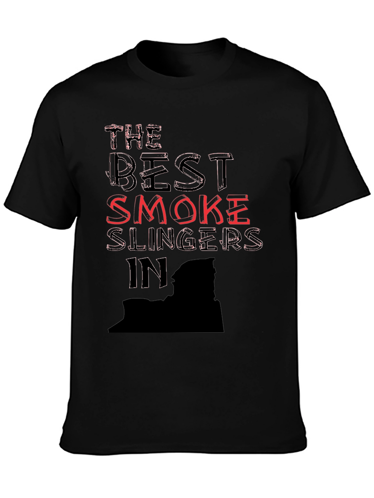 Best Smoke Slingers Black Graphic T-Shirt
