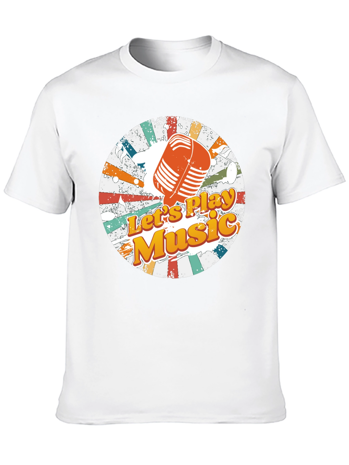 Retro Music T-Shirt: Lets Play Music Tee