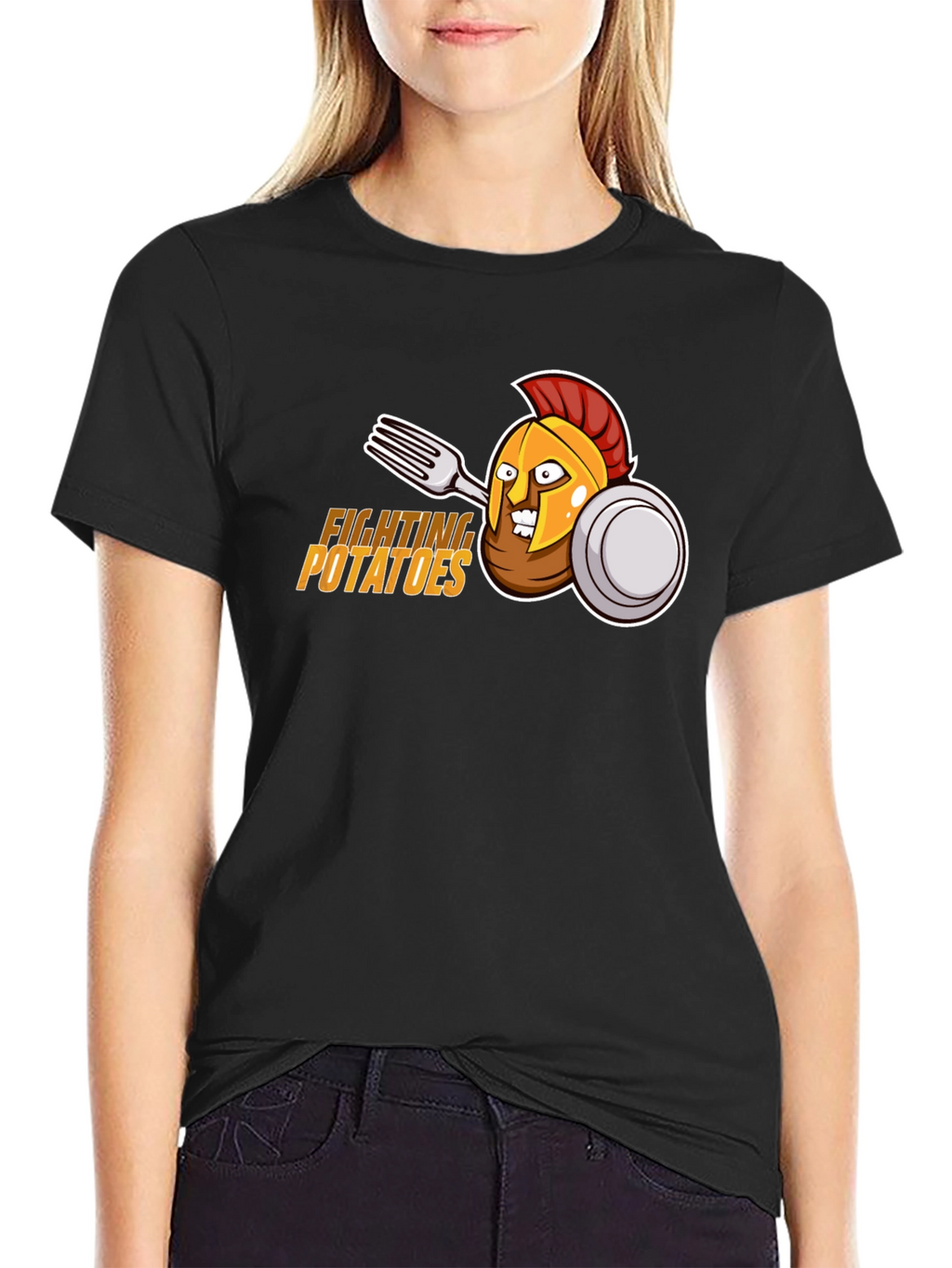 Fighting Potatoes T-Shirt - Funny Spartan Graphic Tee
