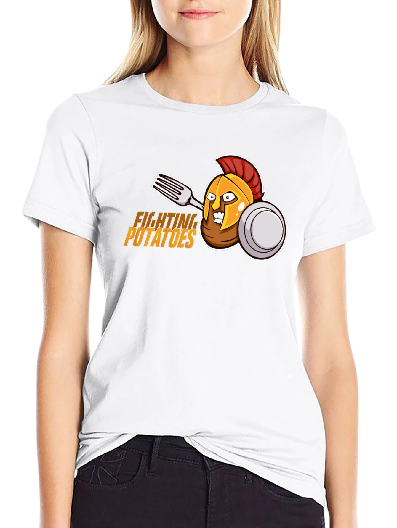 Fighting Potatoes T-Shirt - Funny Spartan Graphic Tee