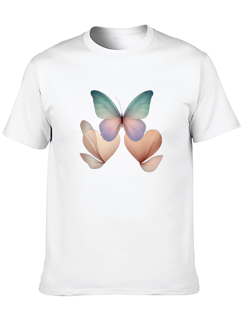 Butterfly Floral Black T-Shirt