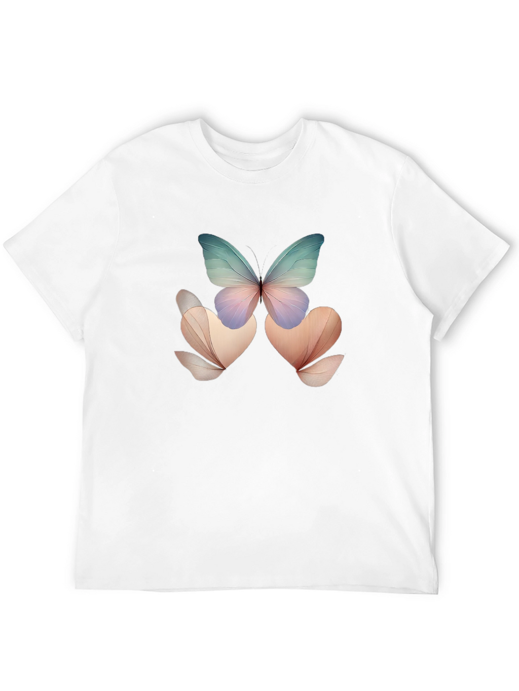 Butterfly Floral Black T-Shirt