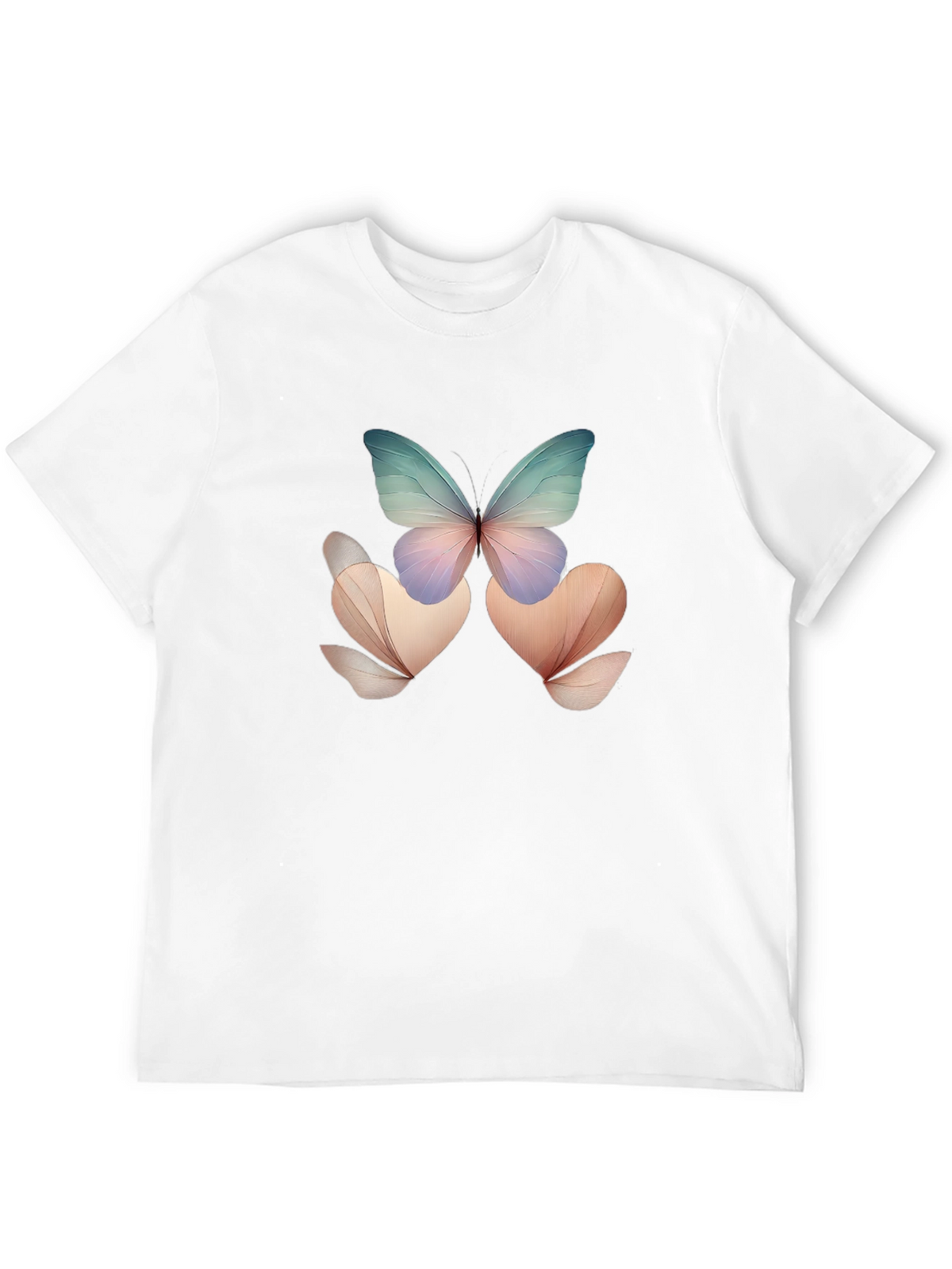 Butterfly Floral Black T-Shirt