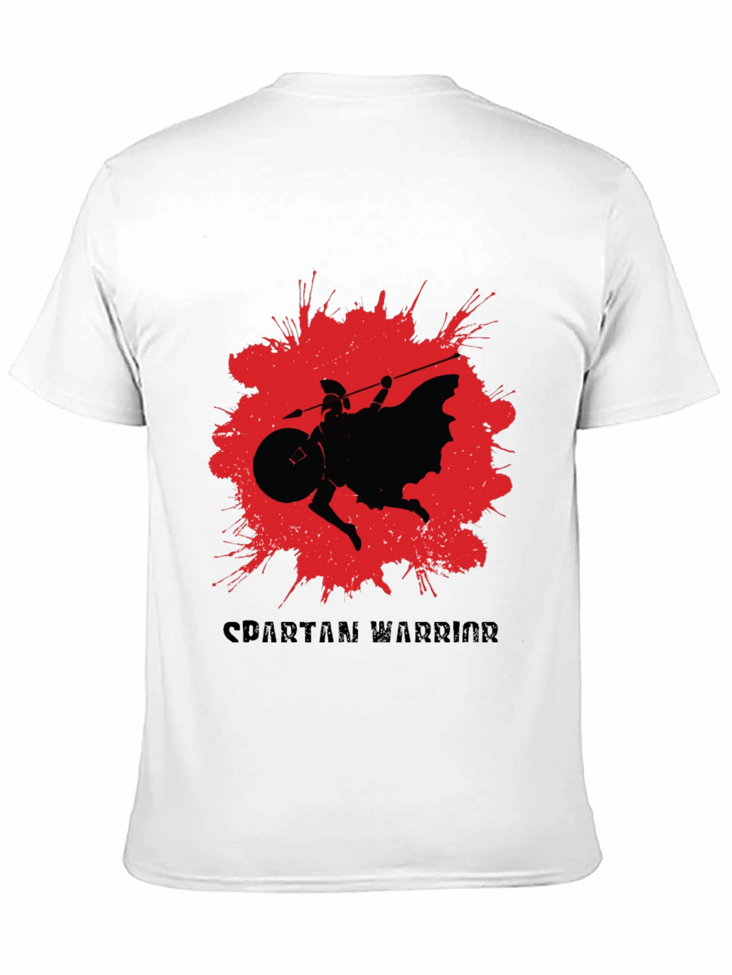 Spartan Warrior Graphic T-Shirt - Black