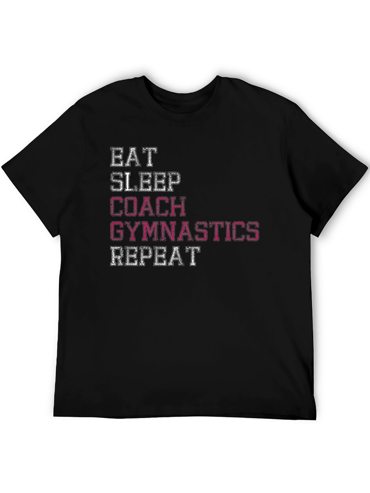 Gymnastics Coach Graphic Tee - Eat Sleep Repeat