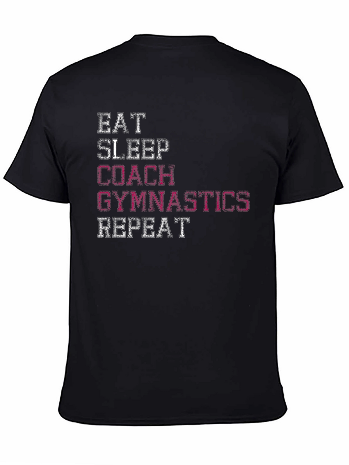 Gymnastics Coach Graphic Tee - Eat Sleep Repeat