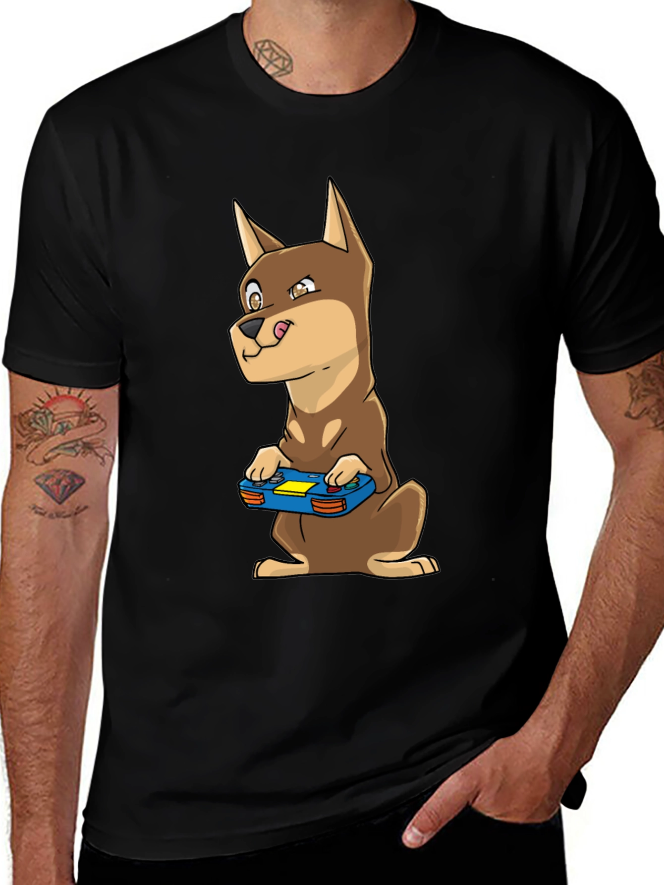 Dog Gamer T-Shirt - Funny Canine Video Game Tee