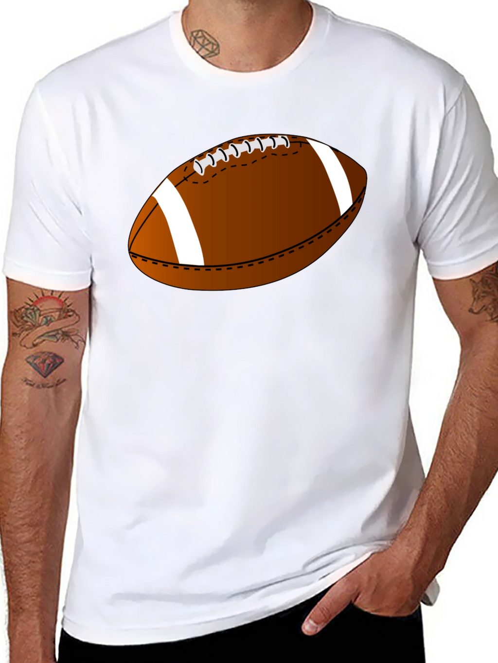 Football Graphic Tee - Casual Black T-Shirt