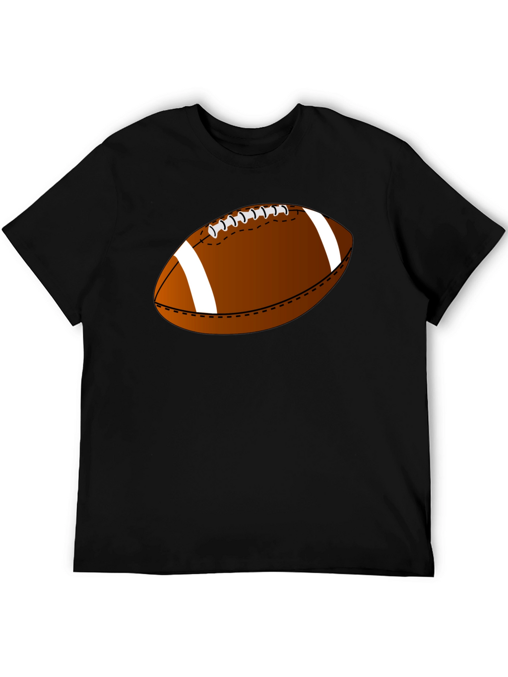 Football Graphic Tee - Casual Black T-Shirt