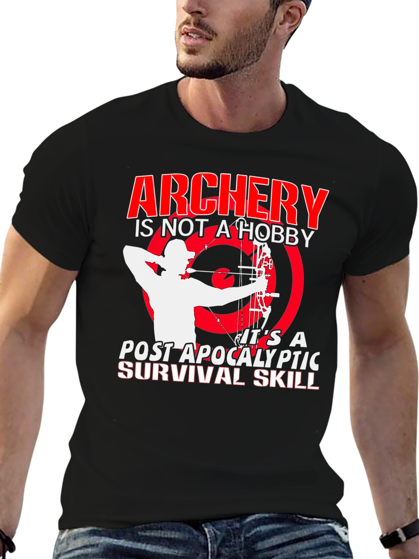 Archery Post Apocalyptic Survival Skill Graphic T-Shirt