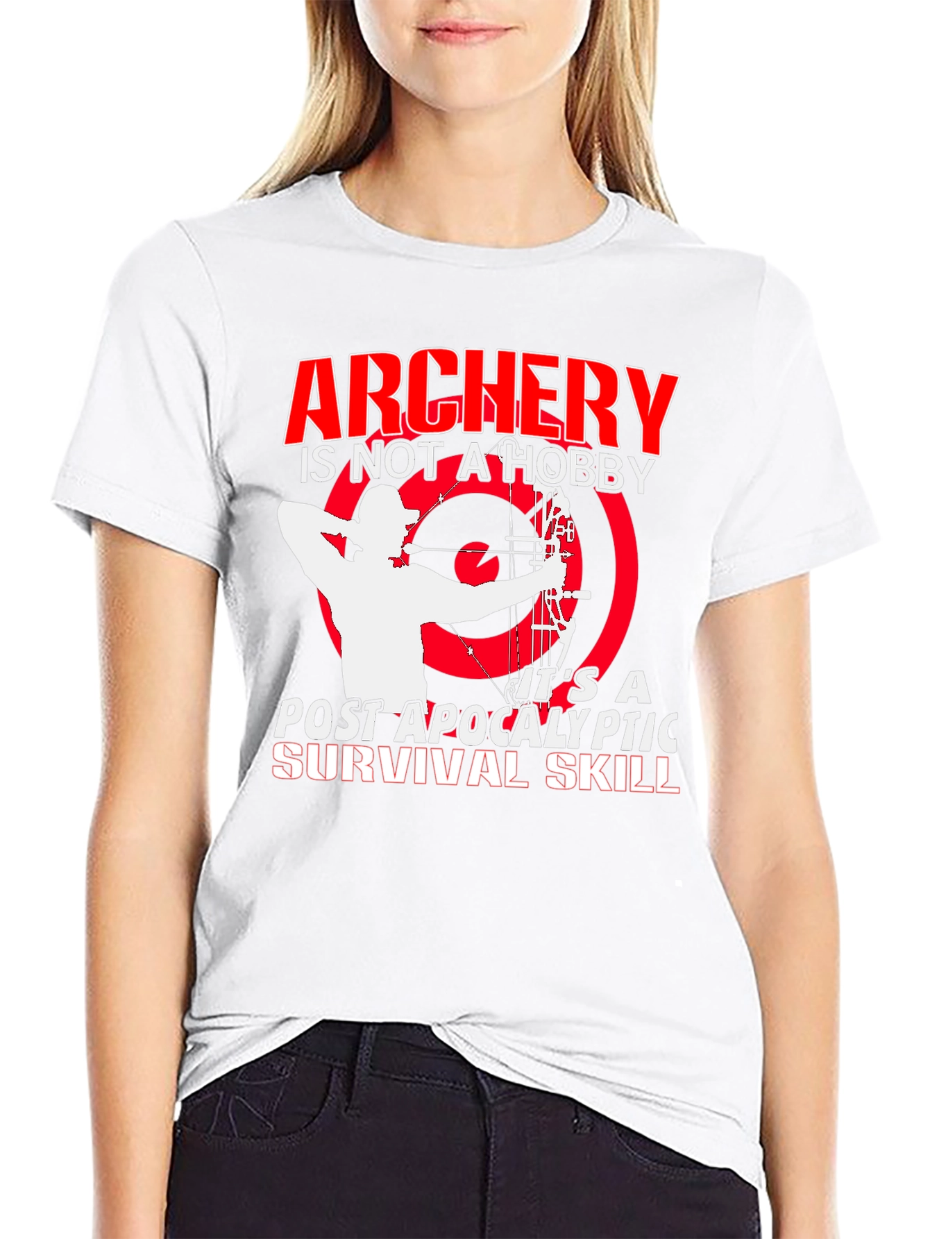 Archery Post Apocalyptic Survival Skill Graphic T-Shirt