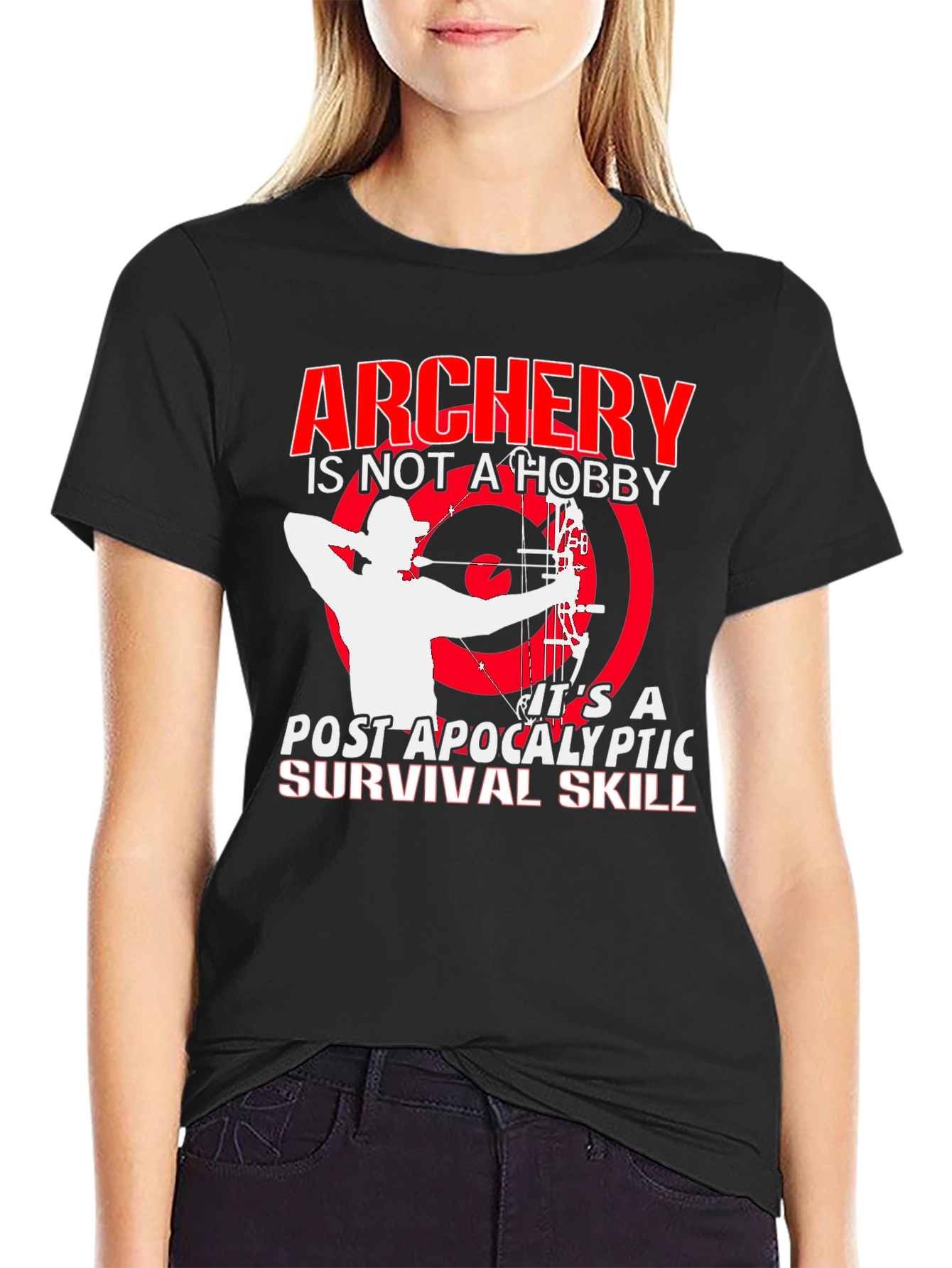 Archery Post Apocalyptic Survival Skill Graphic T-Shirt
