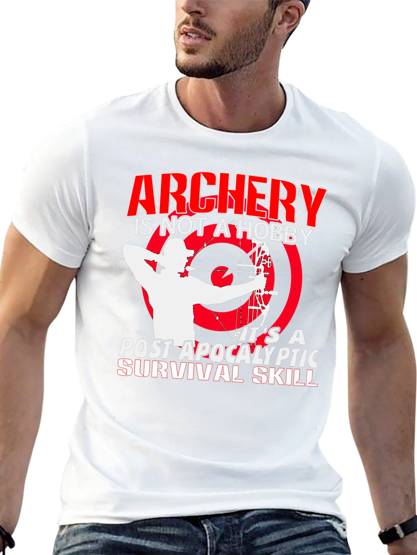 Archery Post Apocalyptic Survival Skill Graphic T-Shirt