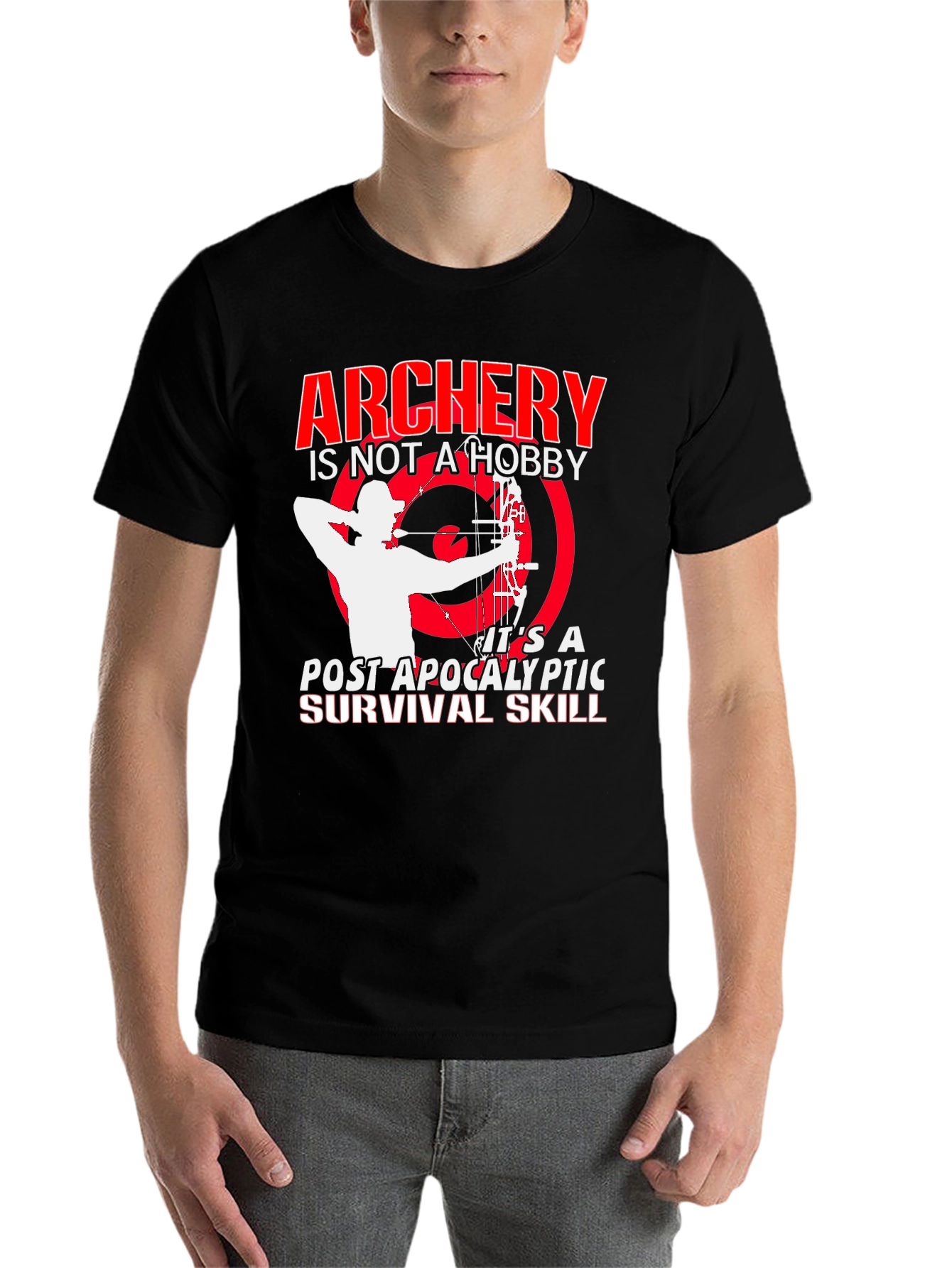 Archery Post Apocalyptic Survival Skill Graphic T-Shirt