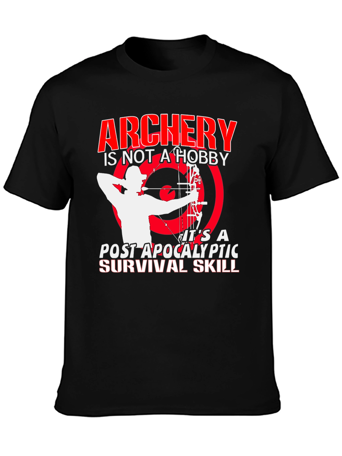 Archery Post Apocalyptic Survival Skill Graphic T-Shirt
