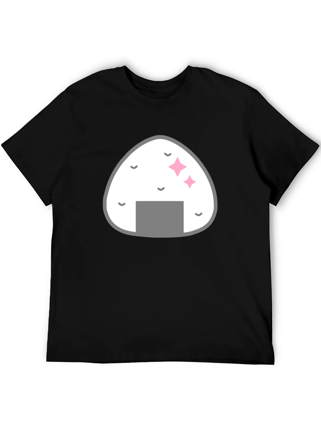 Onigiri Graphic Black T-Shirt - Foodie Fashion