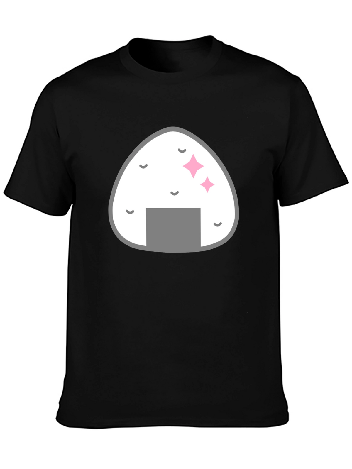 Onigiri Graphic Black T-Shirt - Foodie Fashion