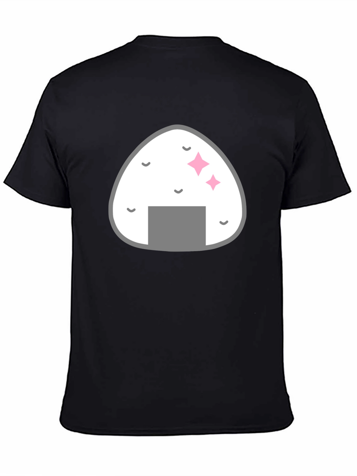 Onigiri Graphic Black T-Shirt - Foodie Fashion