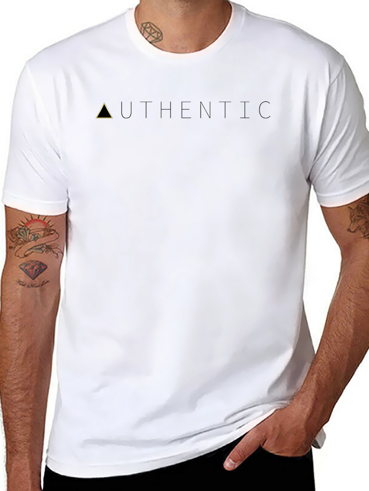 Authentic Black Graphic Tee - Minimalist Design