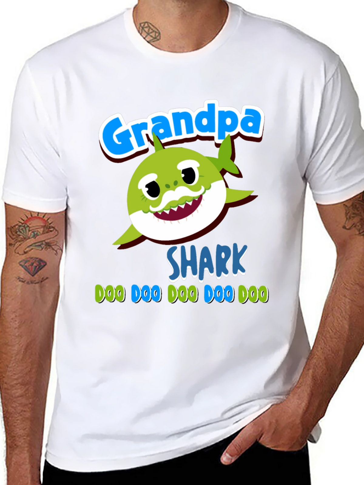 Grandpa Shark Graphic Tee - Doo Doo Doo