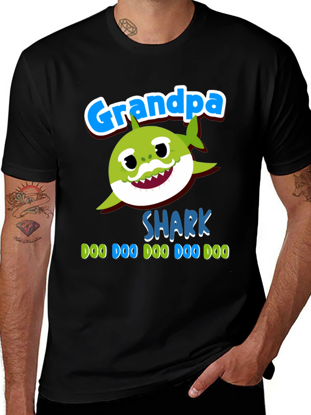 Grandpa Shark Graphic Tee - Doo Doo Doo