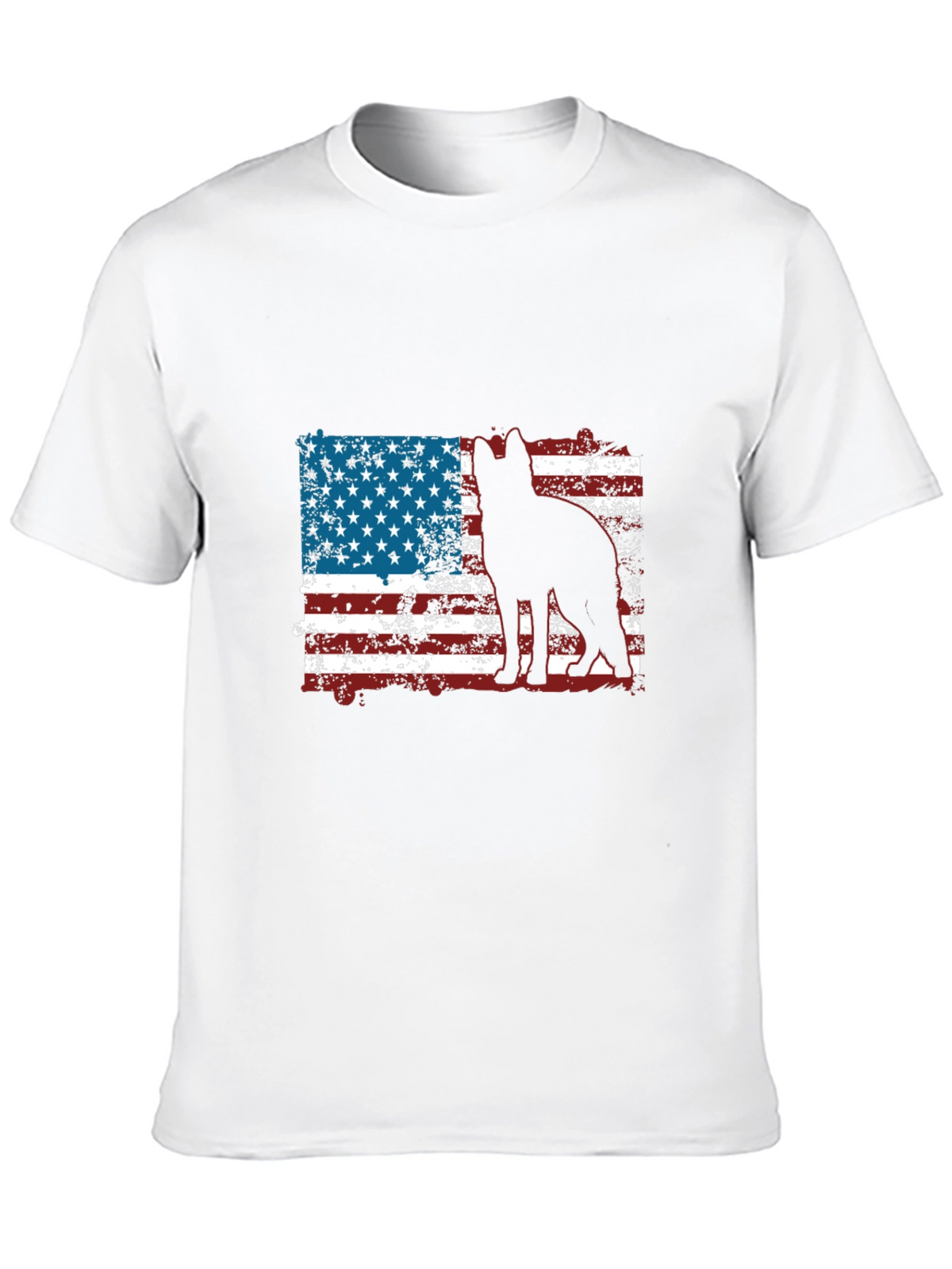 Patriotic Dog T-Shirt - American Flag Graphic Tee