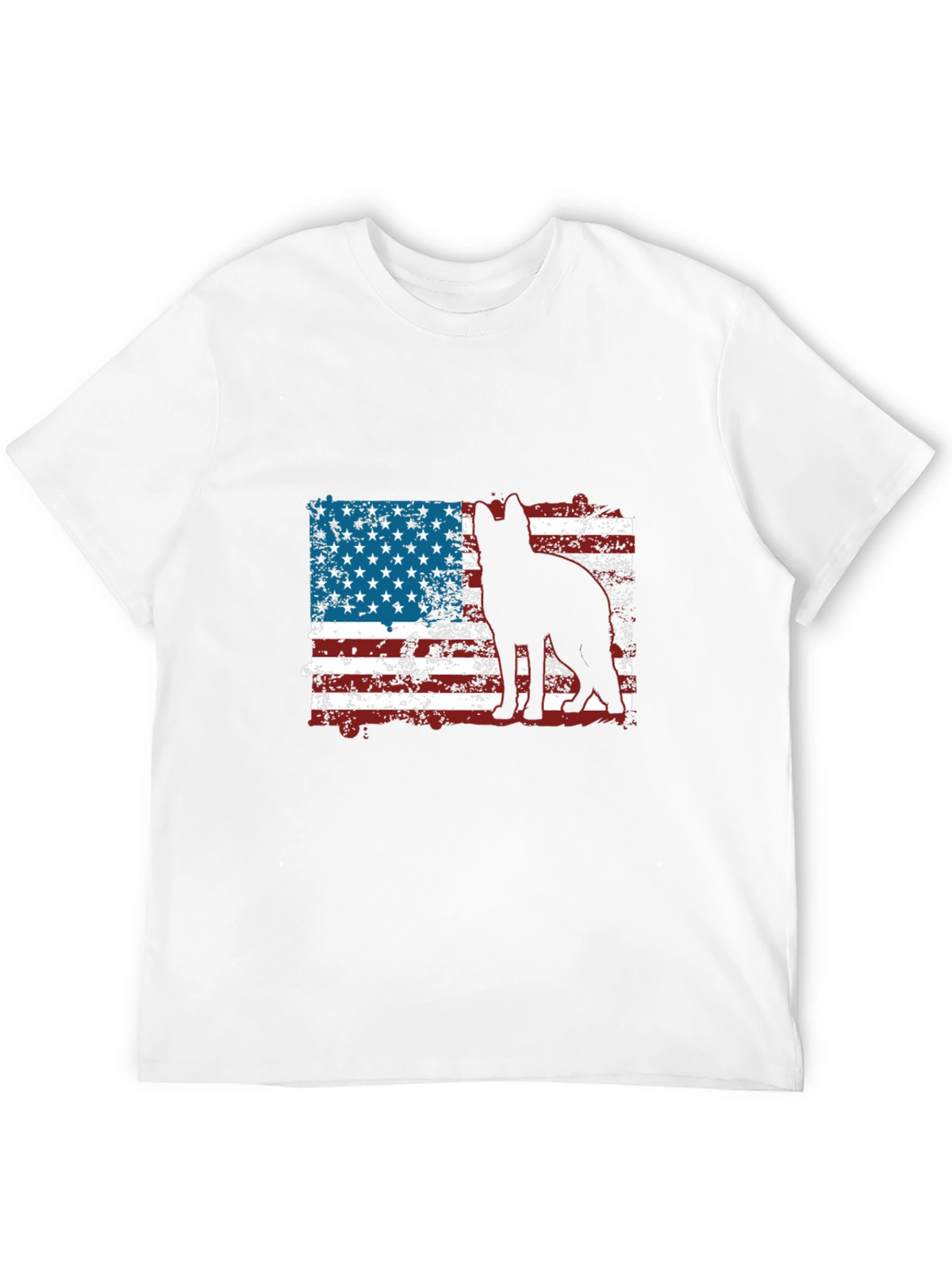 Patriotic Dog T-Shirt - American Flag Graphic Tee