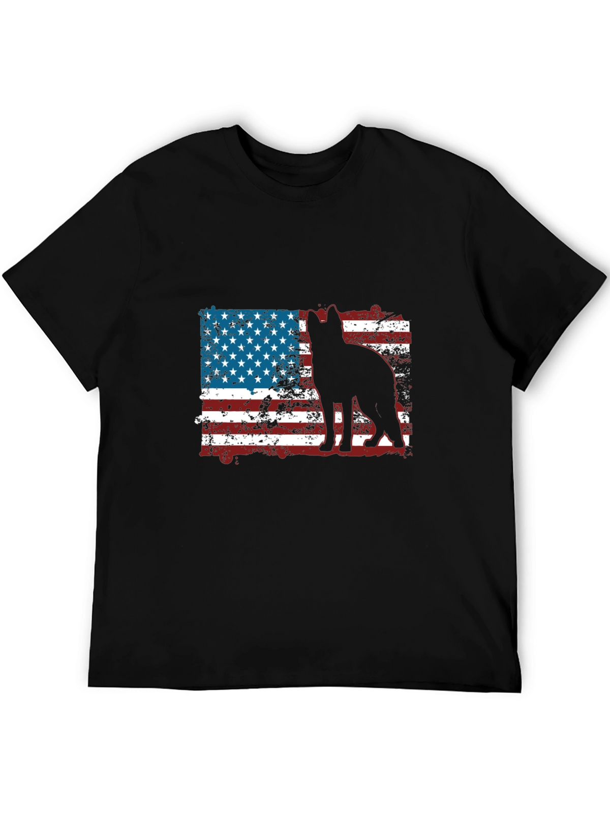Patriotic Dog T-Shirt - American Flag Graphic Tee