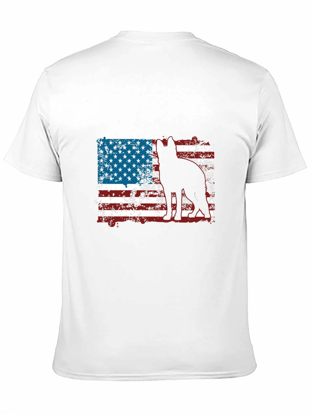 Patriotic Dog T-Shirt - American Flag Graphic Tee