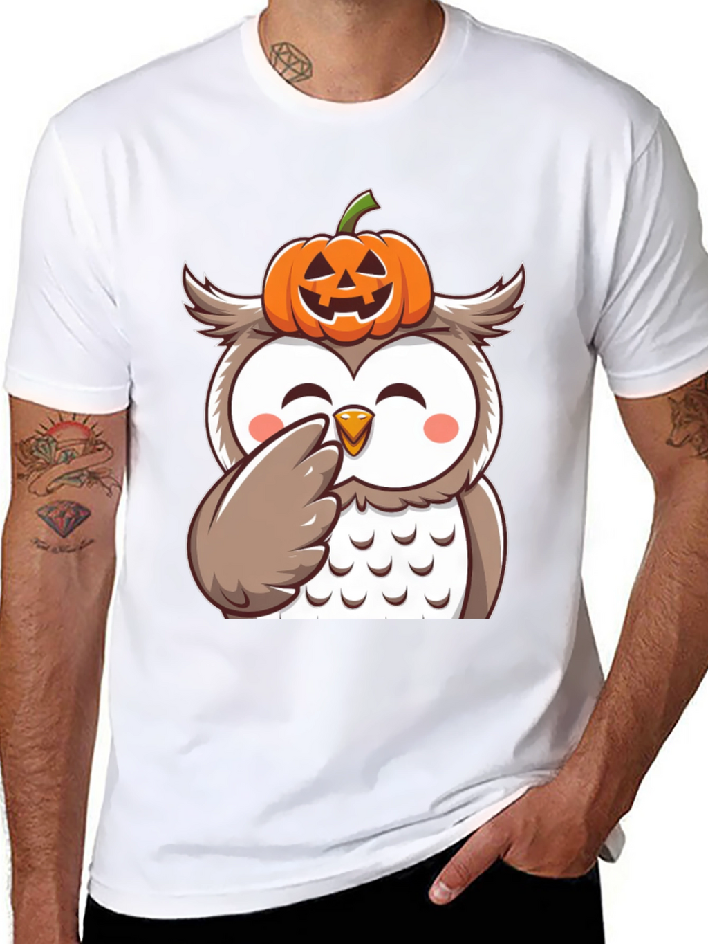 Halloween Owl Pumpkin T-Shirt