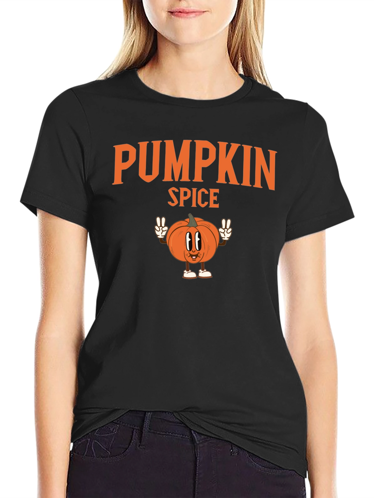 Pumpkin Spice Cartoon T-Shirt - Fall Apparel