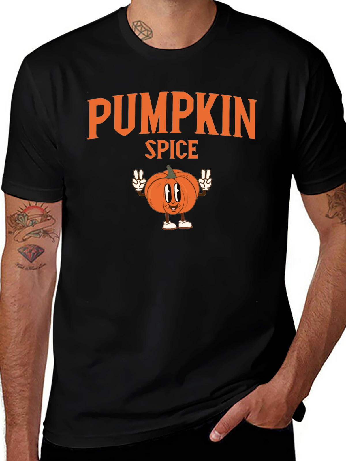 Pumpkin Spice Cartoon T-Shirt - Fall Apparel