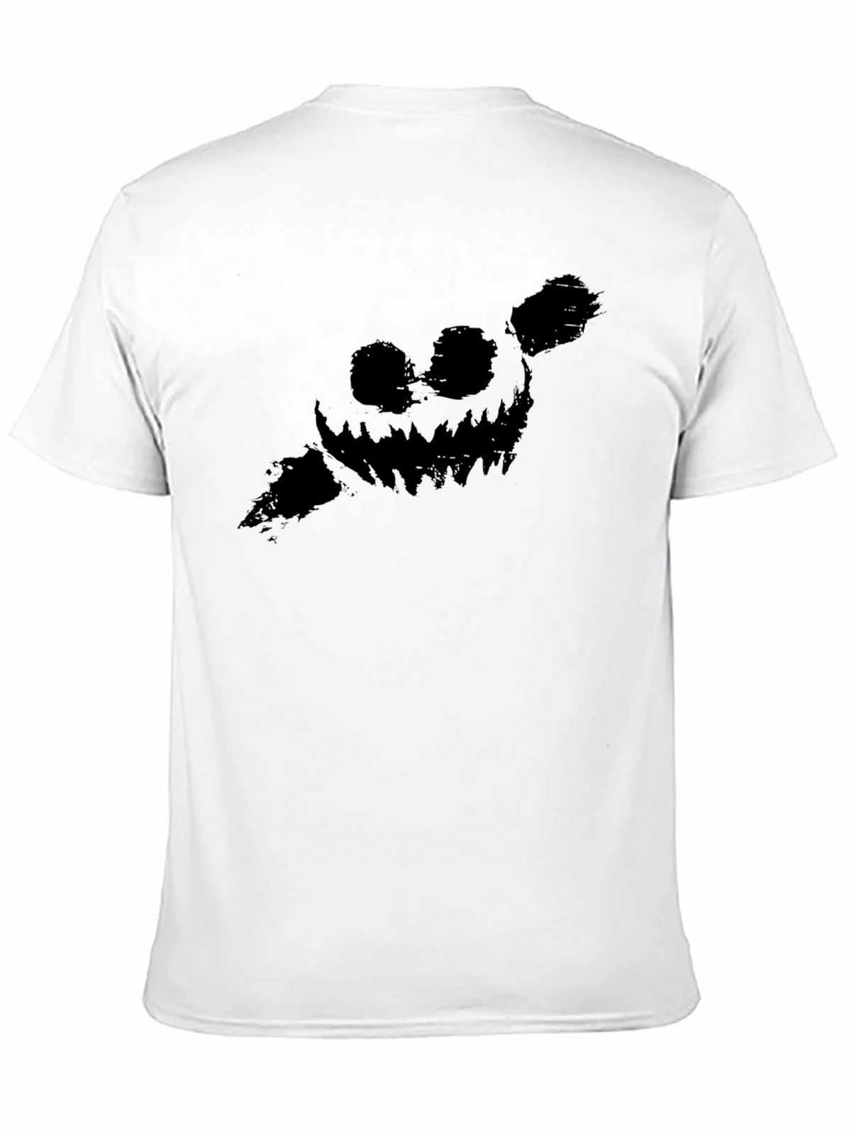 Mens Black Graphic Tee - Spooky Pumpkin Design