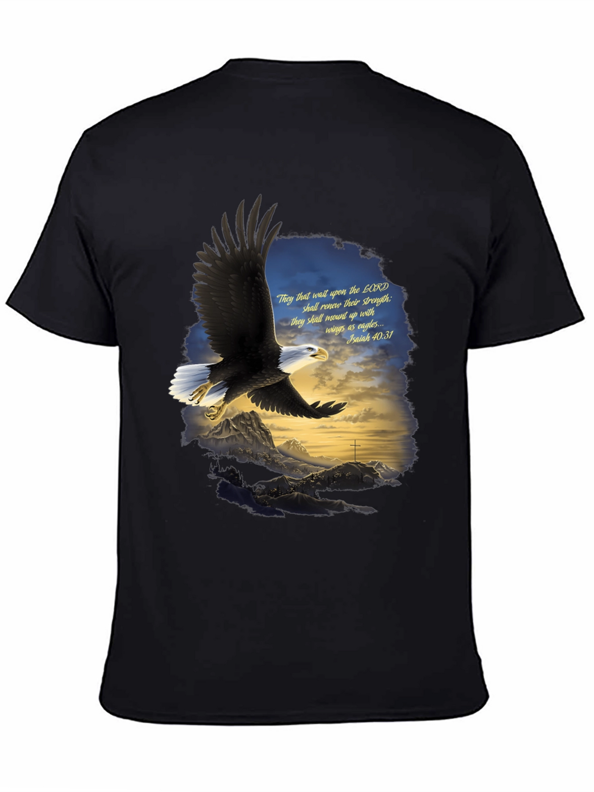 Eagle Wings Christian T-Shirt - Isaiah 40:31 Design