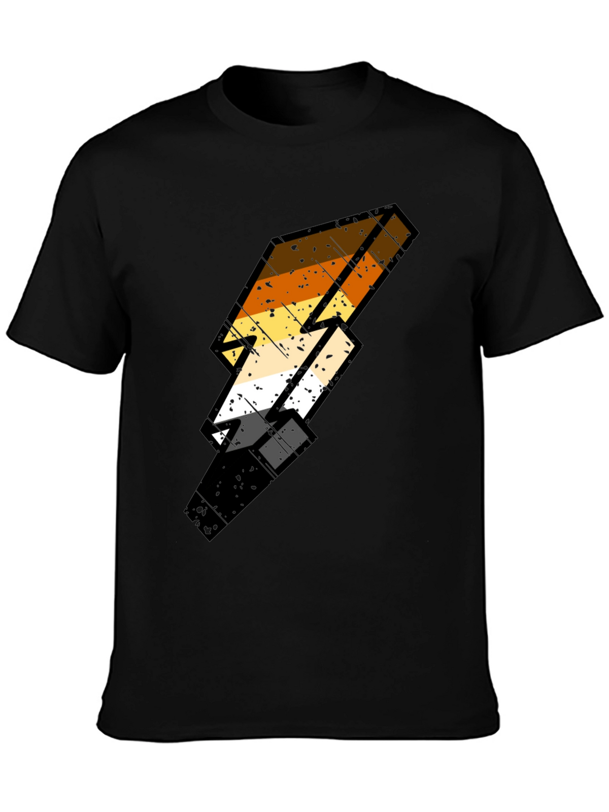 Bear Pride Lightning Bolt Black Tee